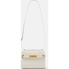 Saint Laurent Bags Saint Laurent Mini Manhattan Leather Crossbody Bag Crema Soft 01