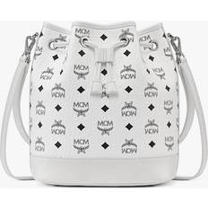 MCM Borse a Secchiello MCM medium Dessau logo-print bucket bag women Leather/Canvas One Size White