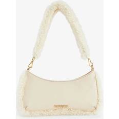 Jacquemus Light Beige Le Bisou Shearling-trim Leather Shoulder bag