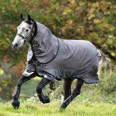 Hestesport Horseware Amigo Bravo Reflectech Plus, utedekken med avtakbar hals, gram Grey/ Reflective/Black unisex