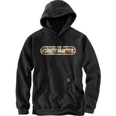 Camouflage - Men Sweaters Carhartt Loose-Fit Midweight Camo Logo Long-Sleeve Hoodie for Men Black