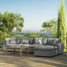 Aluminum Outdoor Sofas & Benches modway Commix Collection EEI-5583-CHA