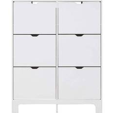 Narrow shoe cabinet GFW Narrow White Shoe Rack 102x126.5cm