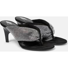 The Attico Rhinestone Højhælede Sandaler - Sort