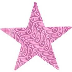 Pink Text & Theme Balloons Beistle 55839-EP Embossed Die-Cut Foil Star Pack of 24
