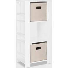 Bookcases Book Nook Collection Cubby Storage Tower Bookshelves with 2 Bins RiverRidge