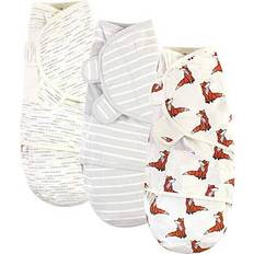 Touched By Nature Unisex Organic Cotton Swaddle Wraps, Boho Fox, 0-3 Months