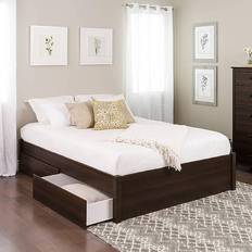 Built-in Storages - Queen Bed Frames Prepac Queen Select 4-Post Platform Bed with 2