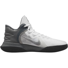 Gray Indoor Sport Shoes Children's Shoes NIKE Kyrie Flytrap 5 GS - White/Chrome/Smoke Grey/Black