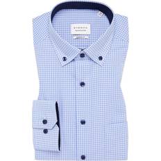 Eterna Poplin Skjorta Modern Fit - Ljusblå
