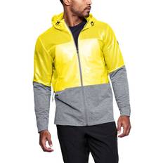 Under Armour Yellow Outerwear Under Armour mens hybrid windbreaker running jacket top grey yellow sports