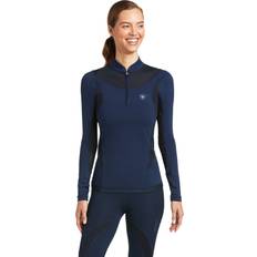 Equitación Capas base Ariat Women's Ascent 1/4 Zip Baselayer Top Long Sleeve - Navy