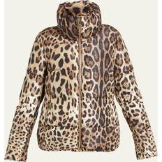 Dolce & Gabbana Jackets Dolce & Gabbana Padded Leopard-Print Nylon Jacket