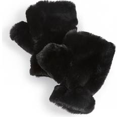 Negro Manoplas Apparis Ariel Faux Fur Mittens in Black