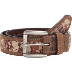 Equestrian Belts Ariat Flag Tab & Roller Buckle Belt - Medium Brown
