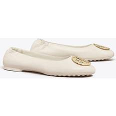 38 ⅓ Ballerinas Tory Burch Claire Ballet New Ivory/Silver/Gold