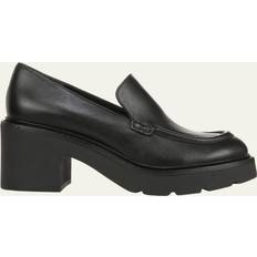 Vince Rowe Black Leather Women's Shoes Black