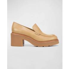 Vince Rowe Platform Leather Loafers HUSK 10B