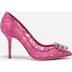 Dolce & Gabbana Pink Heels & Pumps Dolce & Gabbana Charmant Lace Bellucci Pumps