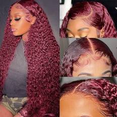 UNice 4x4 Lace Closure Wig 14 inch 99J Burgandy