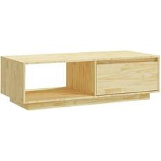 vidaXL 110x50x33.5 cm Solid Pine Coffee Table 50x110cm