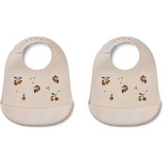 Liewood Tilda Silicone Bib 2-pack Peach Sandy