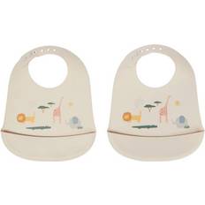 Liewood Hagesmække Liewood Tilda Hagesmæk i Silikone 2-pack Safari Sandy Mix