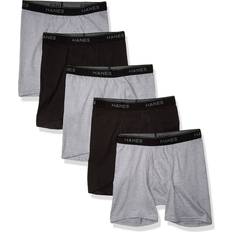 Blue Boxer Shorts Children's Clothing Hanes Boy's Boxer Briefs 5-pack - Grey/Black Assorted