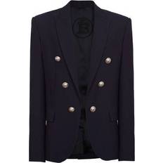 Long Blazers Balmain Double-breasted jersey blazer