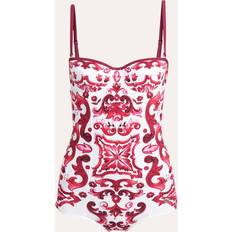 Dolce & Gabbana Swimsuits Dolce & Gabbana Majolica print balconette one-piece swimsuit