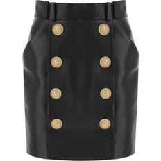 Balmain Leather miniskirt black