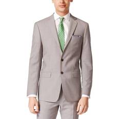 Tops Calvin Klein Mens Wool Woven Two-Button Suit Jacket Gray 40R