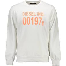 Diesel Men Jumpers Diesel 001978 Logo White Sweater