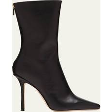 Jimmy Choo Støvler Jimmy Choo Læder Ankelstøvler Med Stilethæl - Sort