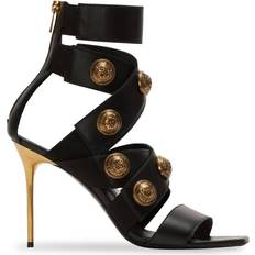 Heeled Sandals Balmain leather sandals noir_or