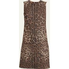 Dolce & Gabbana Leopardmönstrad Shiftklänning Multicolor