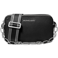 Michael Kors Jet Set Small Pebbled Leather Double Zip Camera Bag - Black