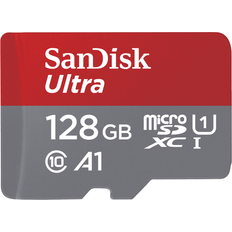 Minnekort & minnepenner SanDisk Ultra MicroSDXC Class 10 UHS-I U1 A1 140MB/s 128GB +SD adapter