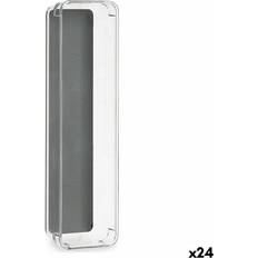 Platos Desechables Kinvara Organizador de Cajones Plástico reciclado Gris 9 x 4,5 x 32,5 cm (24 Unidades)