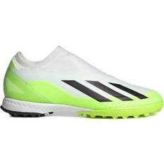 Slip-on - Weiß Fußballschuhe Adidas X Crazyfast.3 Laceless Turf M - Cloud White/Core Black/Lucid Lemon