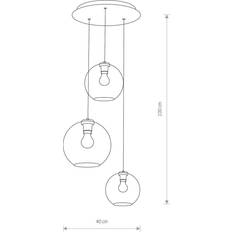 D Hanglampen Euluna Vetro Hanglamp Van Glas 3-Lamps