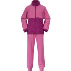 Lila Fleece-Bekleidung Bergans Kinder Smådøl V5 Long Zip Set