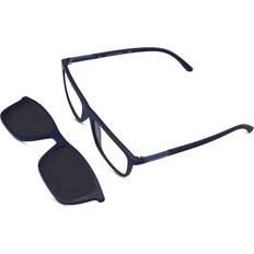 Lukulasit ja silmälasit Emporio Armani EA4160 with Clip-On 50881W Blue Size Frame Only Blue Light Block Available Matte Blue