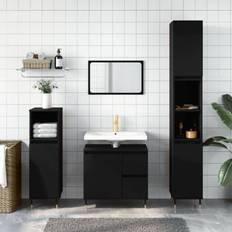 Black Bathroom Cabinets vidaXL Badschrank