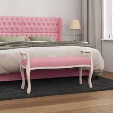 Bancos vidaXL De Terciopelo Rosa 110x45x60 cm Banco