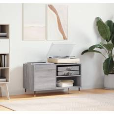 Wood Storage Cabinets vidaXL Record Sonoma Engineered Storage Cabinet