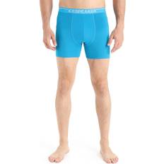 Merino Wool Men's Underwear Icebreaker Merino Men's Standard Anatomica Underwear-Boxers, Geo Blue