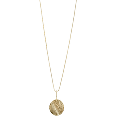 Pilgrim Love Coin Pendant Necklace - Gold