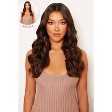 Lullabellz Thick Curly Clip In Hair Extensions 16 inch Mellow Brown