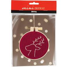 Håndarbeidssett Creativ Company Mini Craft Kit Embroidery, Reindeer, 1 pack